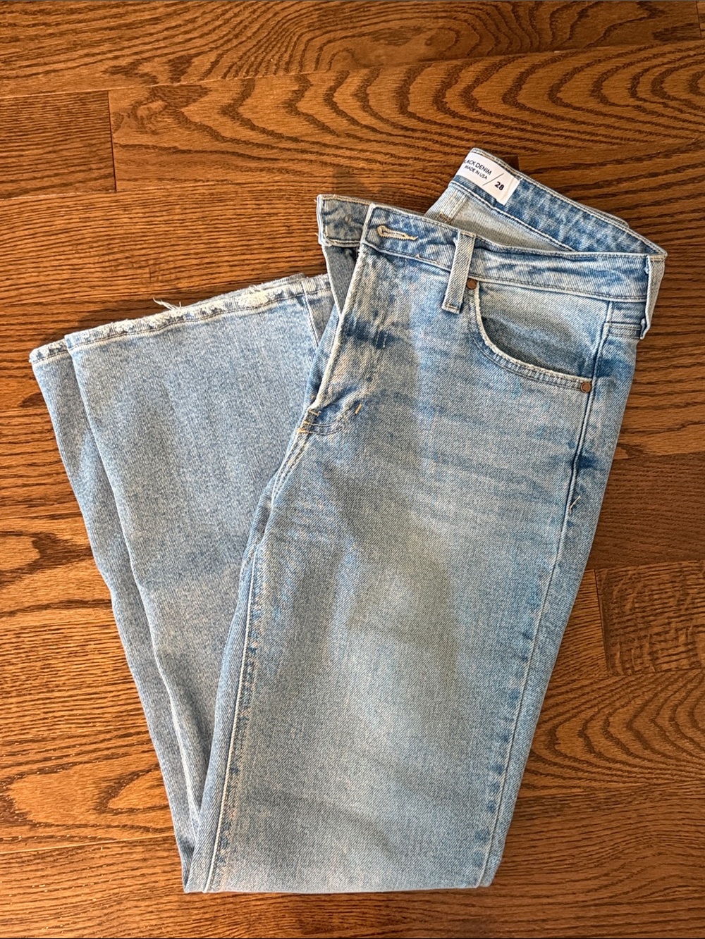 JUST BLACK DENIM Light Wash Straight Leg Jeans - Light Blue 28